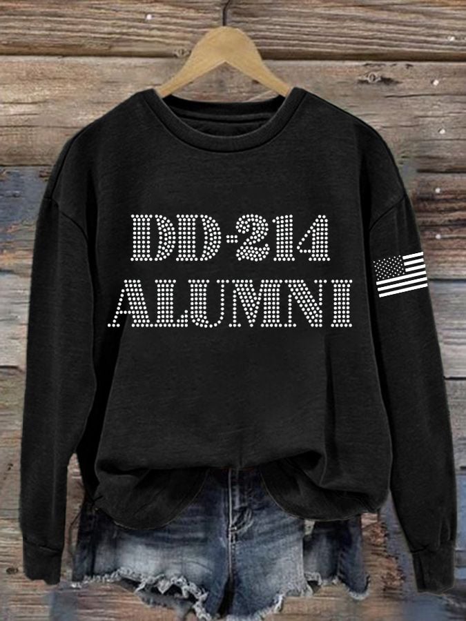 Women's Veteran's Wife Printed Sweatshirt