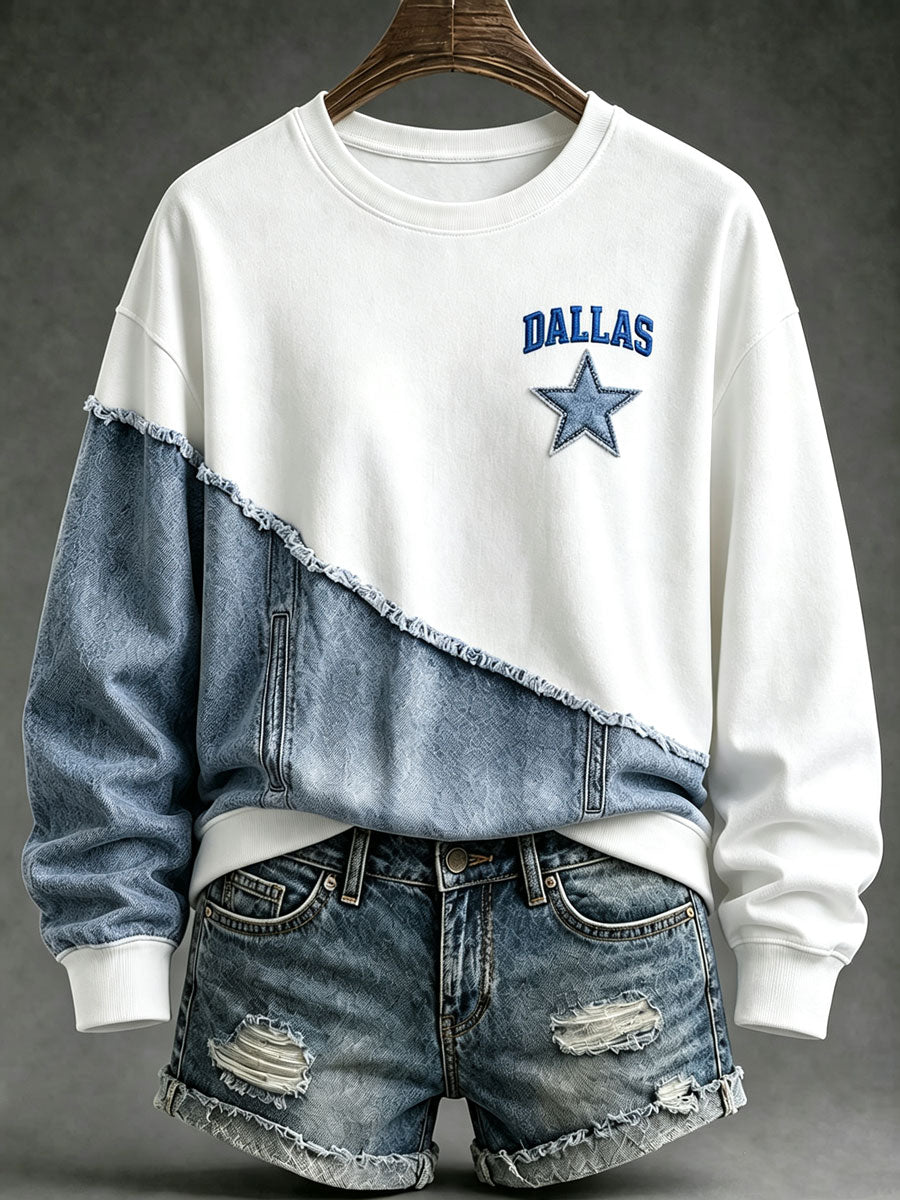 Women's Game Day Football Graphic Casual Sweatshirt