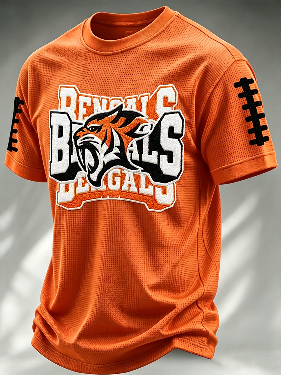 Men'S Football Fan Waffle T-Shirt