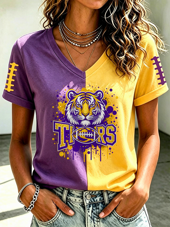 Women'S Football Print Short-Sleeve T-Shirt