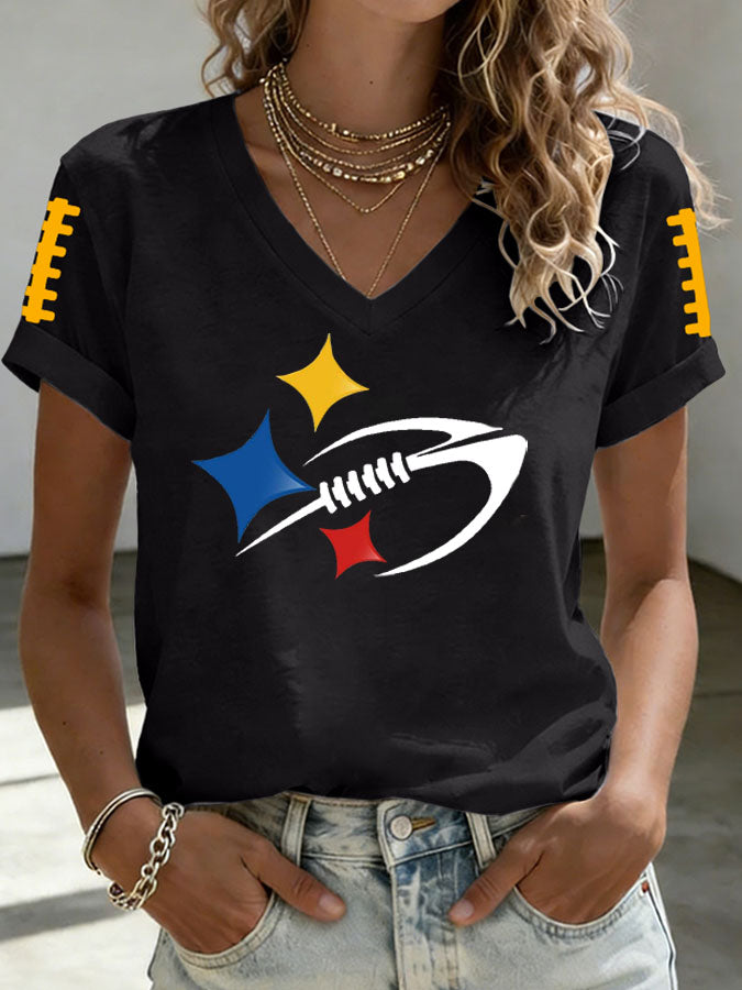Women's Football Printed Casual Sweatshirt