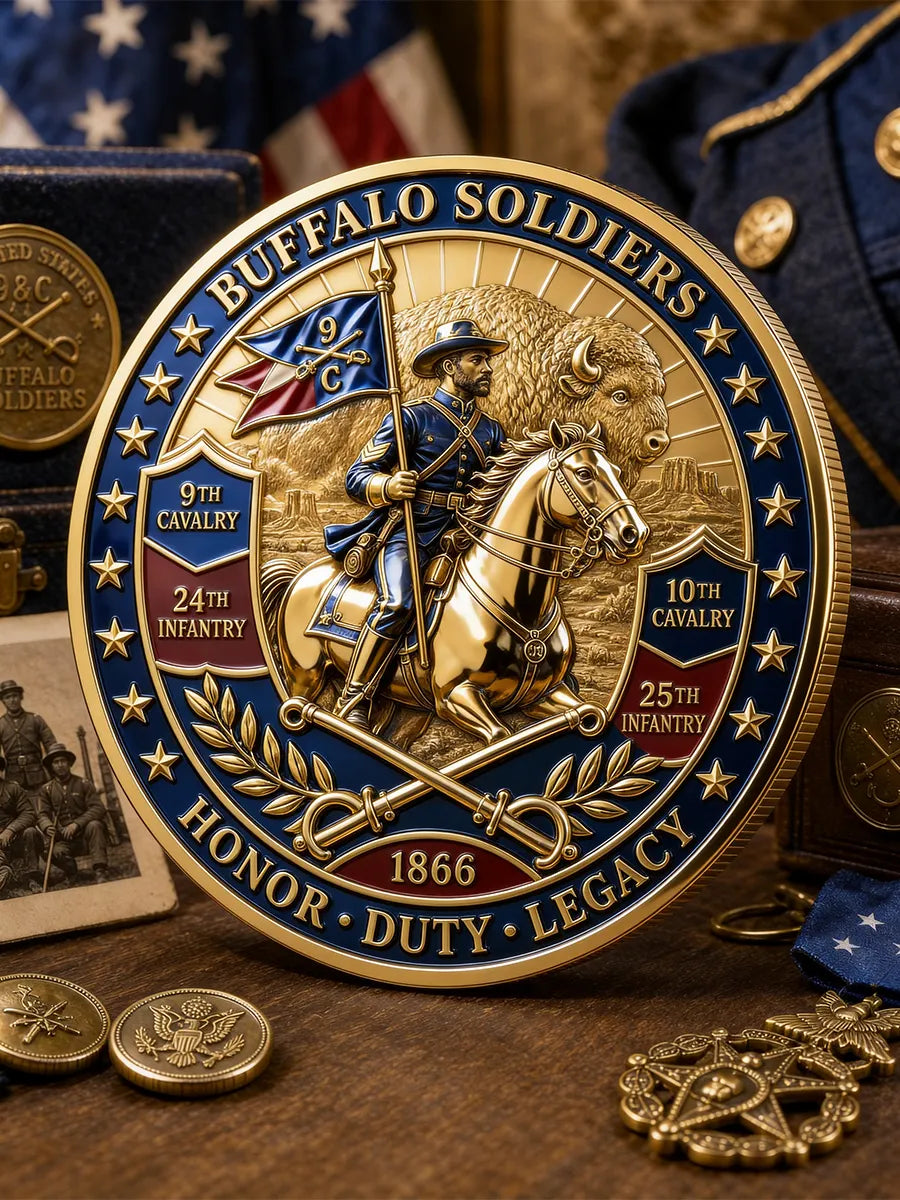 Buffalo Soldiers 1866 Heritage Commemorative Metal Medal