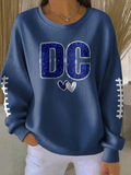 Women'S Football Print Casual Sweatshirt