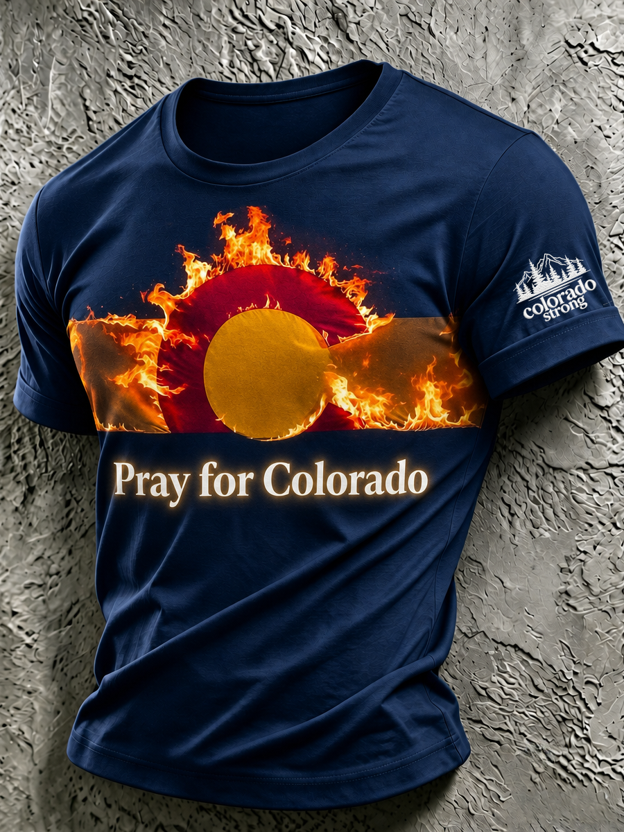 Men's Colorado Strong Print Short Sleeve T-Shirt