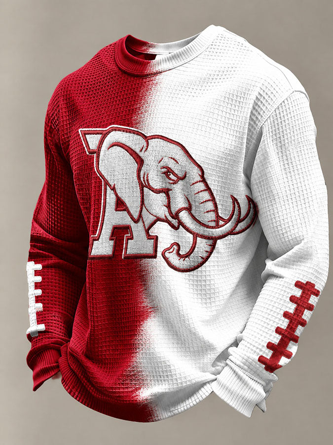 Men's Rugby Pattern Waffle T-shirt