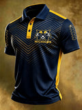 Men's Football Sports Casual Polo Shirt