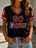 Women'S Football Print Short-Sleeve T-Shirt