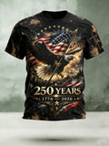 Retro 250th Anniversary Print T Shirt