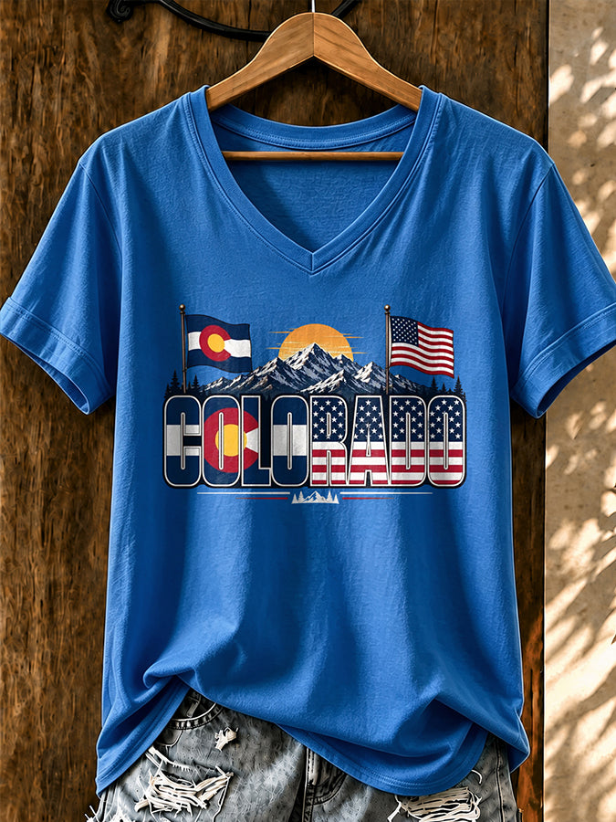 Women'S Casual Colorado Strong T-Shirt