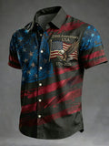 Men'S American 250Th Anniversary Printed Casual Shirt