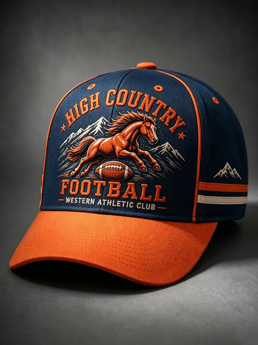 Neutral football printed casual hat