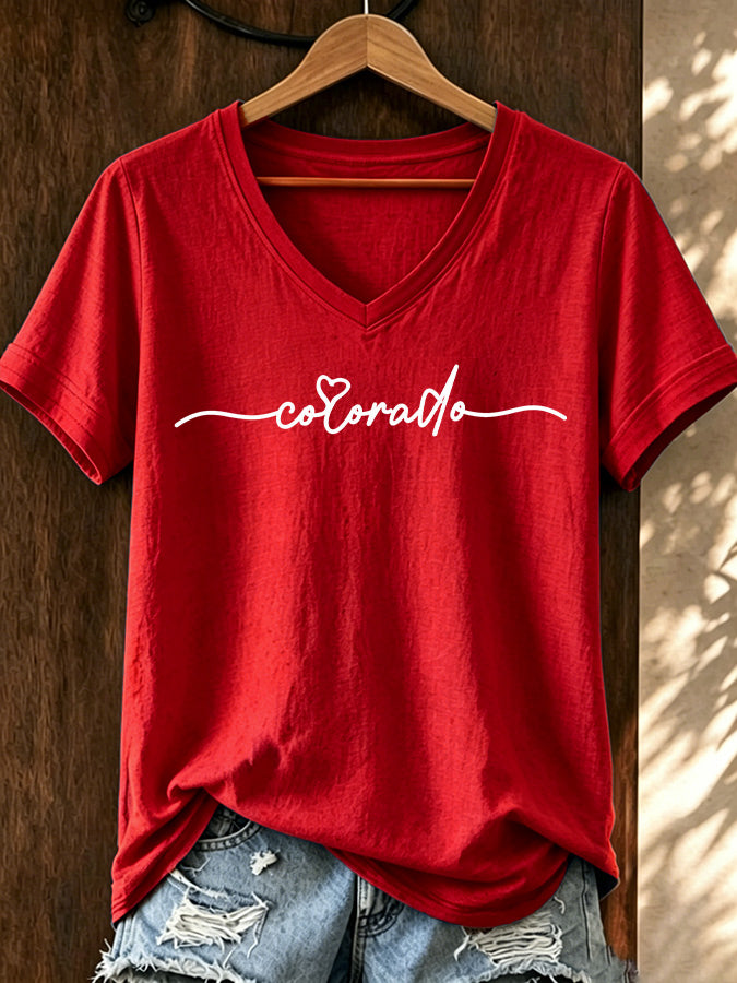 Women'S Casual Colorado Strong T-Shirt