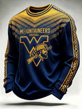 Men'S Football Printed Waffle Sweatshirt