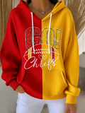 Women's Football Print Casual Sweatshirt