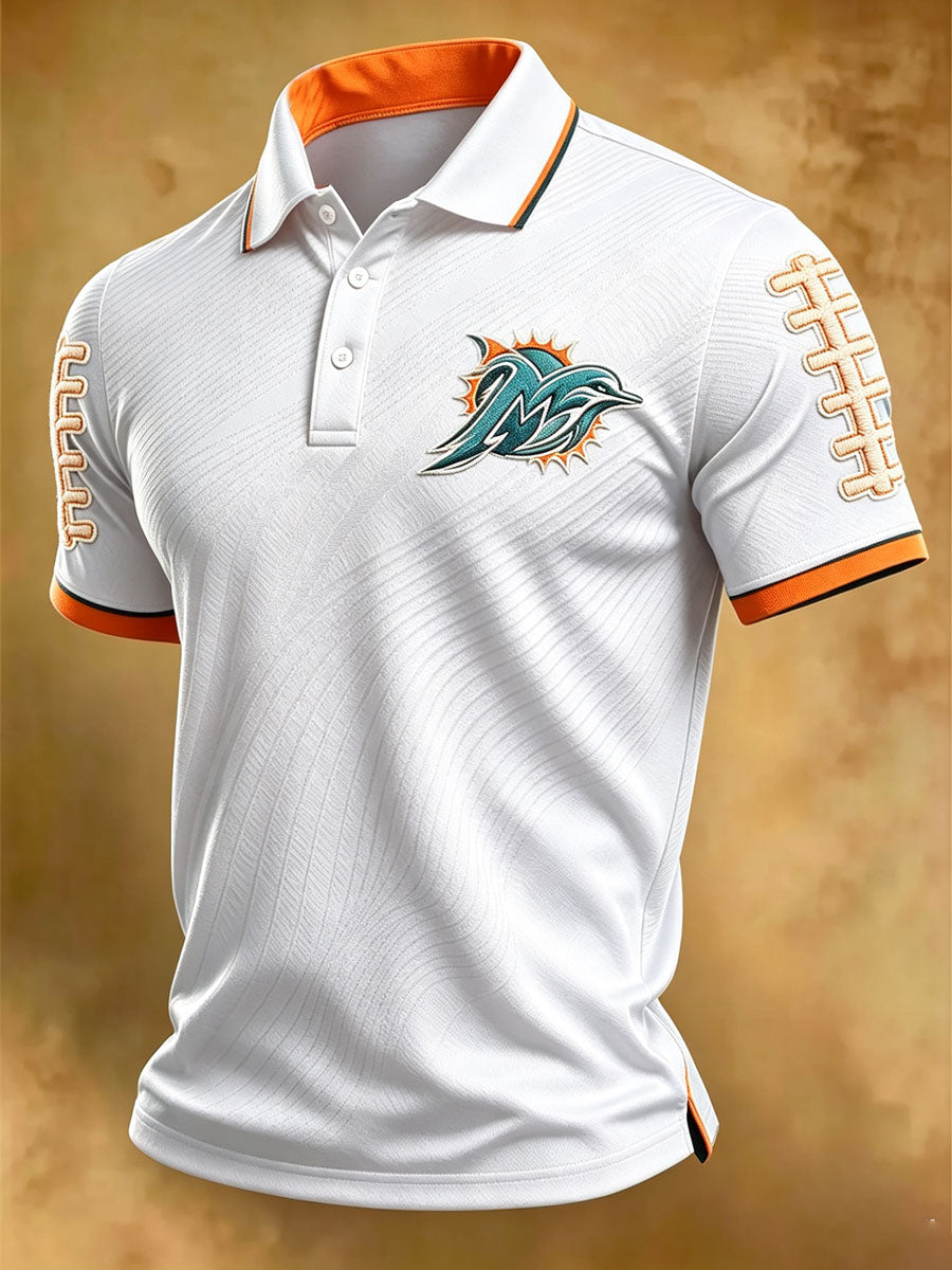 Men'S Retro Football Polo Shirt