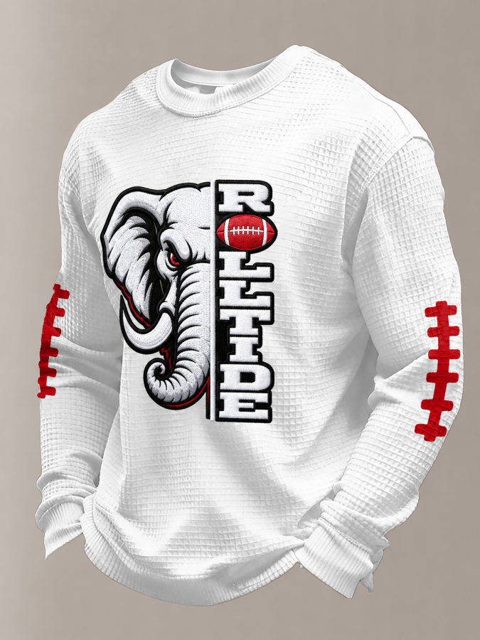 Men'S Football  Printed Waffle T-Shirt