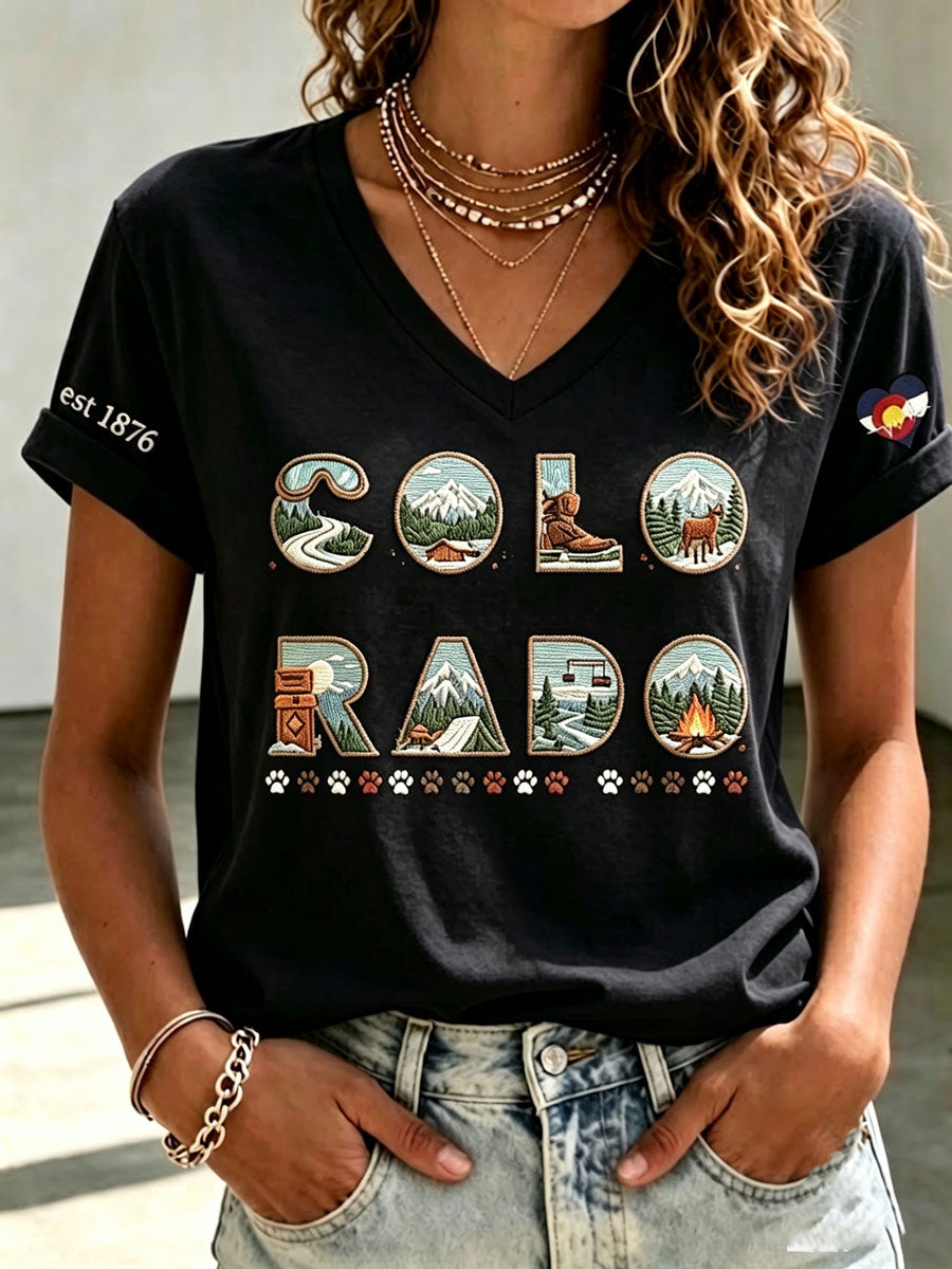 Women's Colorado 150years Anniversary Casual T-shirt
