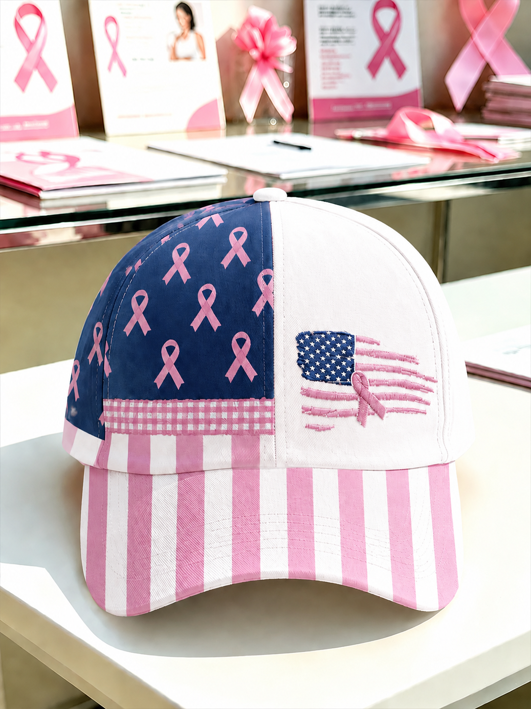 Unisex Retro Breast Cancer Awareness Promotion Casual Comfortable Baseball Cap