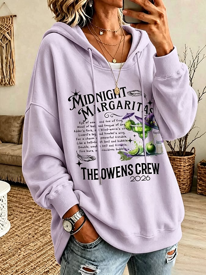 Women's Always Throw Spilled Salt Over Your Left Shoulder Print Casual Sweatshirt
