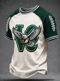 Men'S Eagles Fans Football Print Short Sleeve T-Shirt