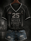 Women's We Will Never Forget 9 11  Print T-shirt