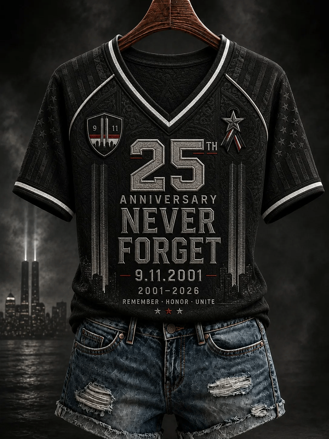 Women's We Will Never Forget 9 11  Print T-shirt