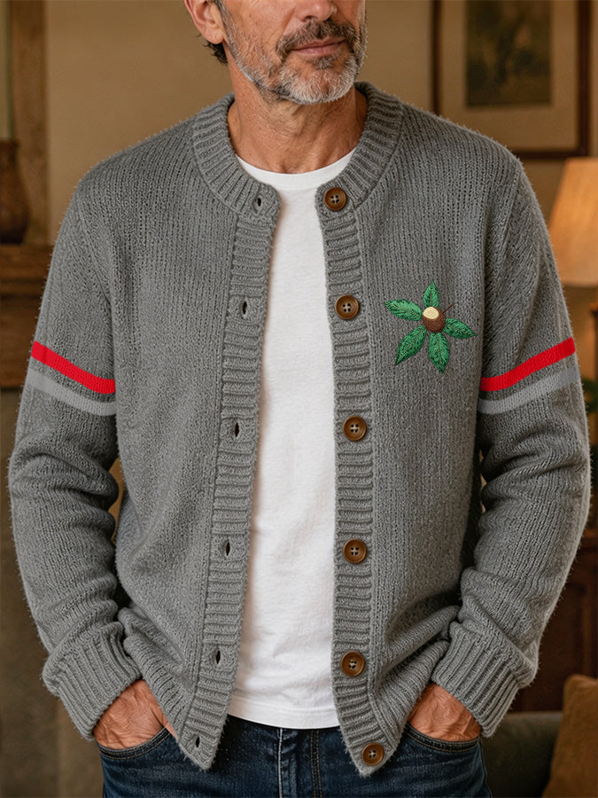 Men'S Casual Football Knitted Cardigan Top