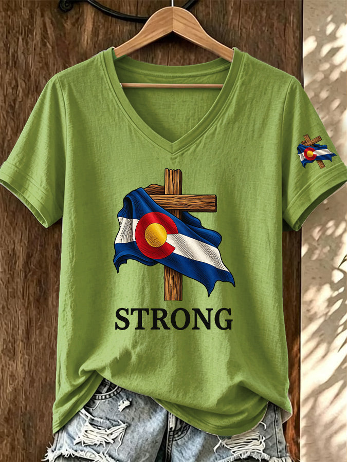 Women'S Casual Colorado Strong T-Shirt