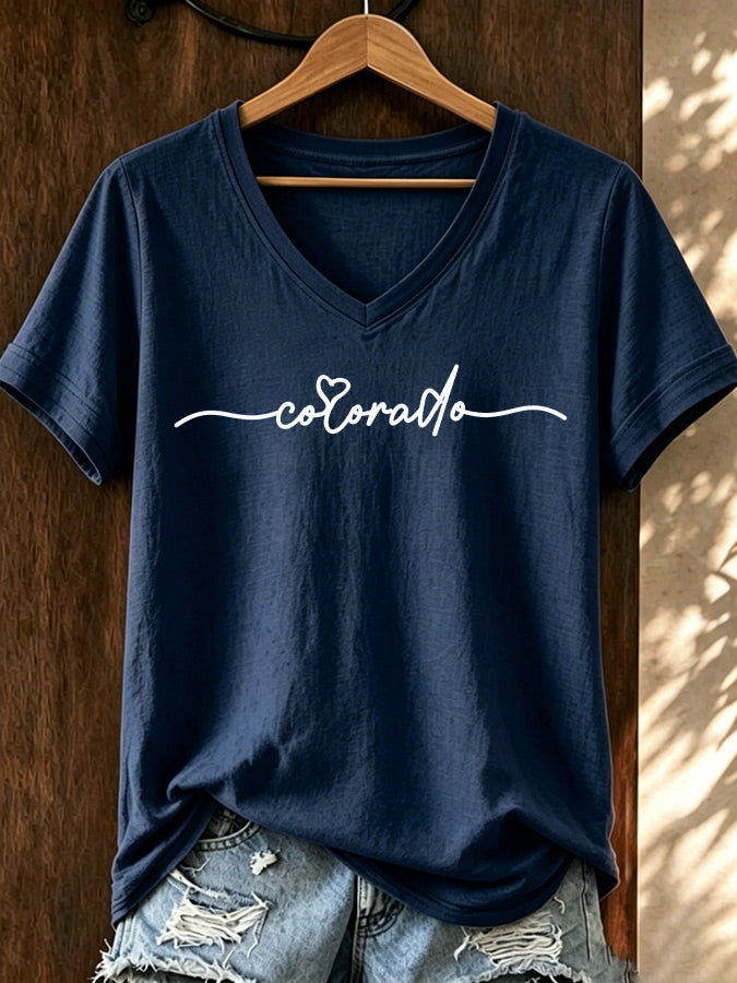Women'S Casual Colorado Strong T-Shirt