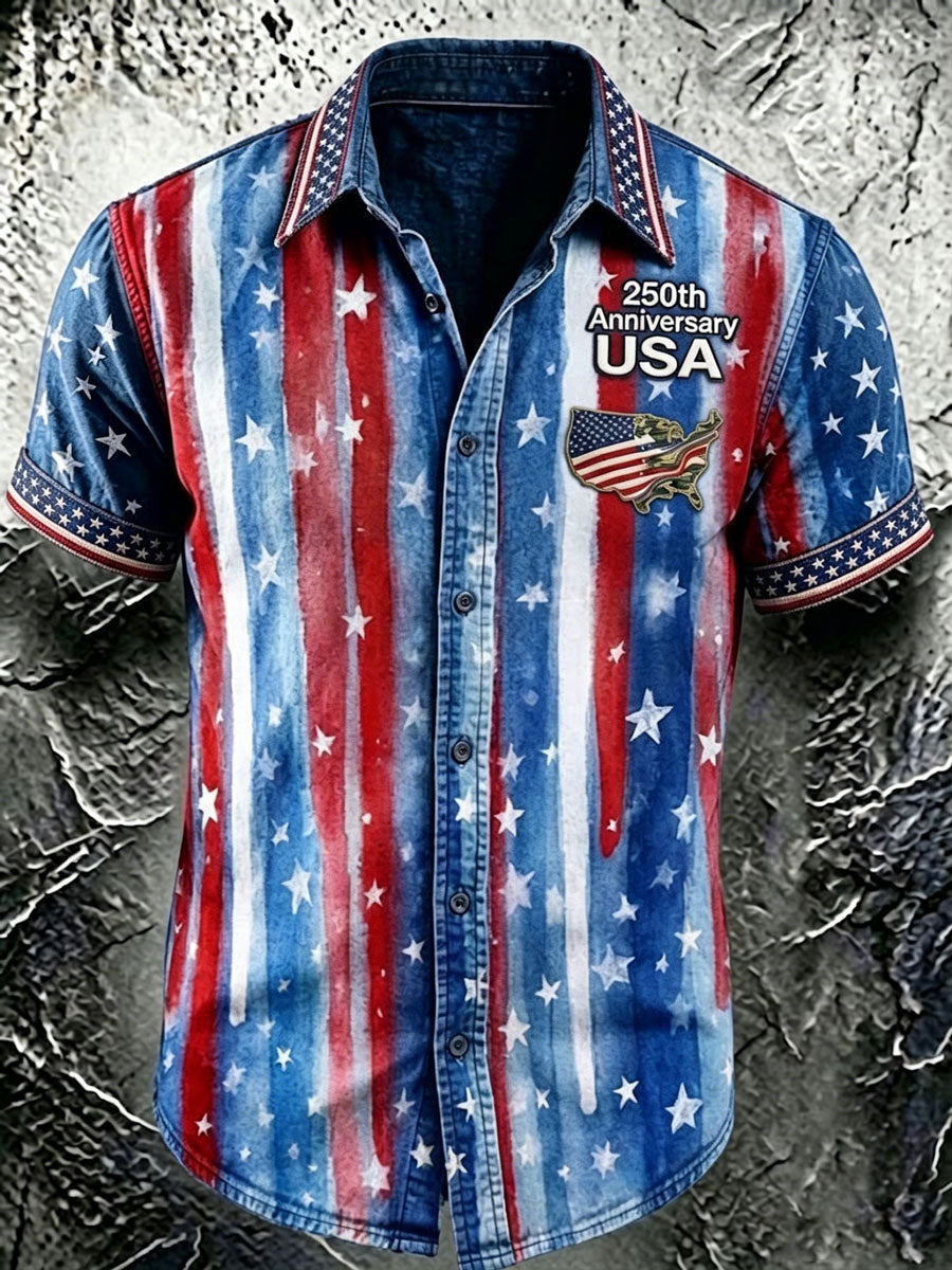 Men'S 250Th Anniversary National Print  Shirt