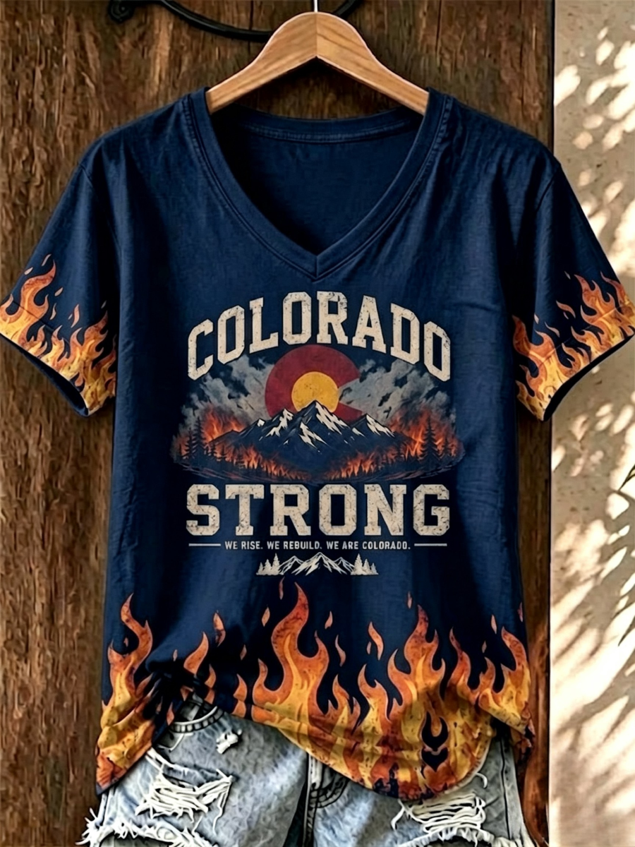 Colorado Strong Commemorative Women'S Casual T-Shirt