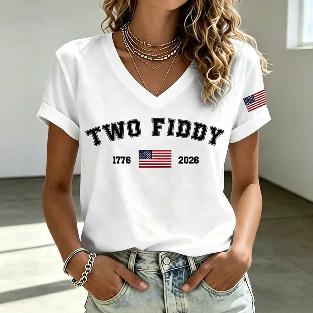 Women'S Two Fiddy Print Printed T-Shirt
