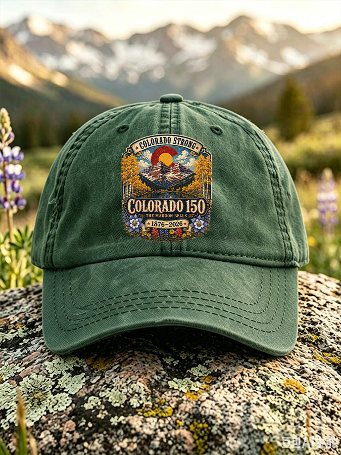 Retro Colorado East. 1876 Centennial State Seal Baseball Hat