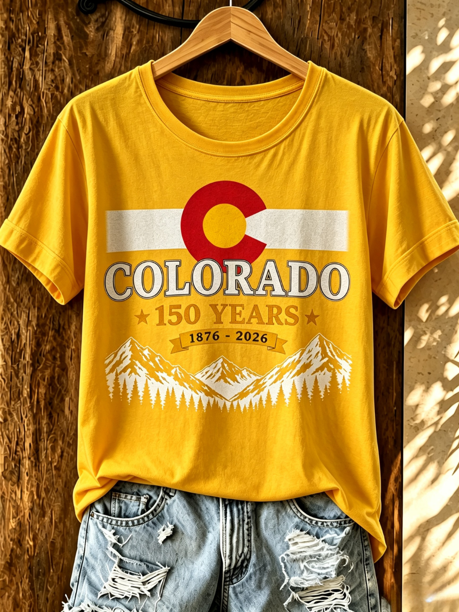 Women's Colorado Strong Cotton And Linen Round Neck Top