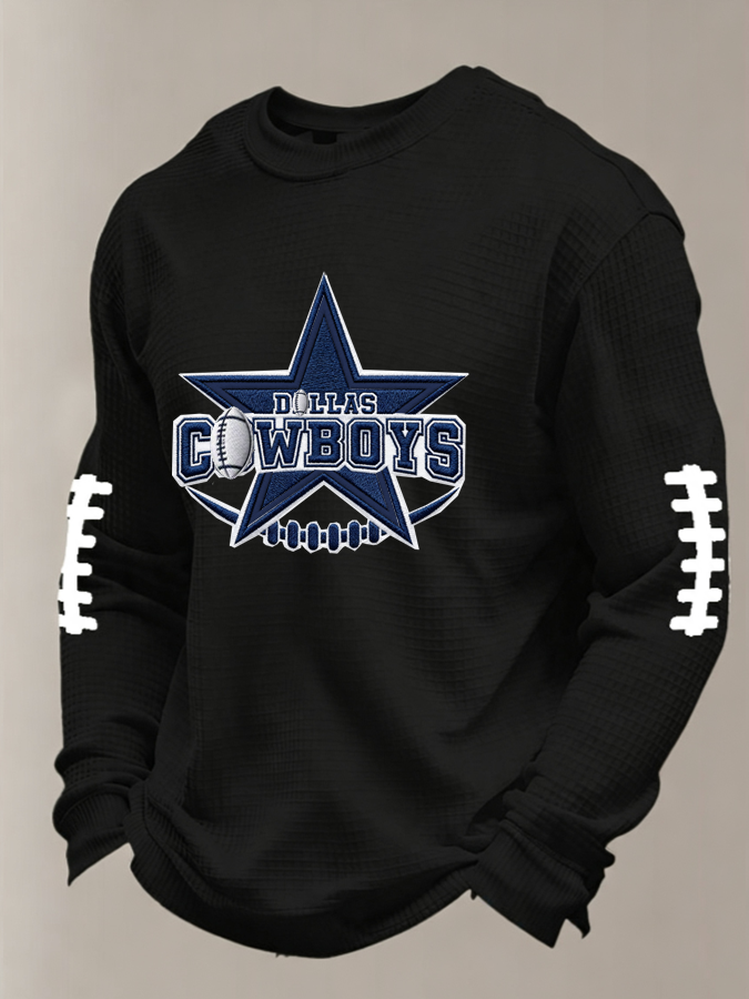 Men'S Football  Printed Waffle T-Shirt