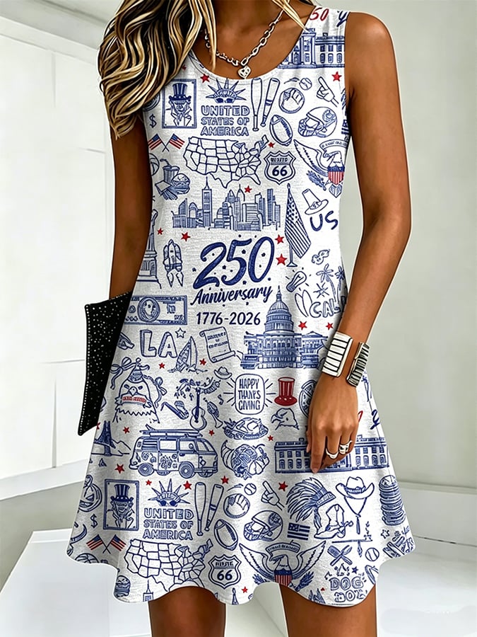 Women's 250th  Print Dress