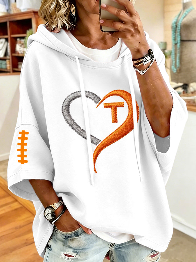 Women'S Football Print Hoodie