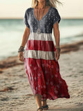 Women's Independence Day Print Dress