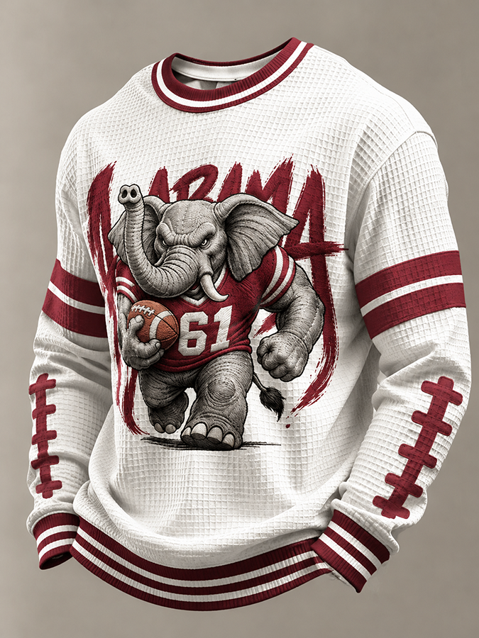 Men'S Football  Printed Waffle T-Shirt