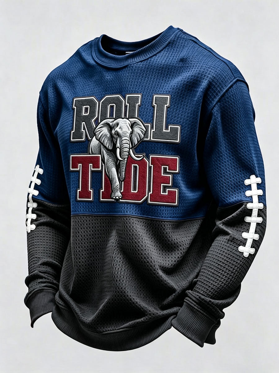Men's Rugby Pattern Waffle T-shirt