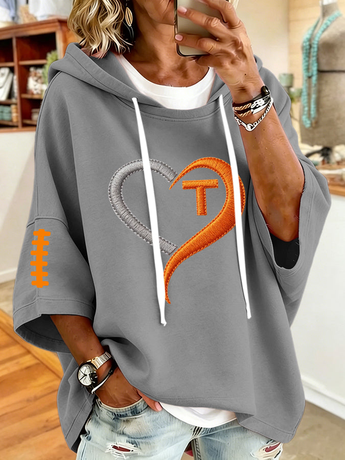 Women'S Football Print Hoodie