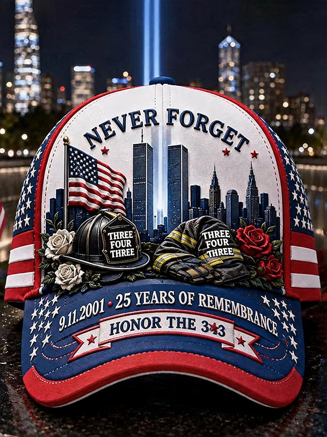 9.11 Never Forget Commemorative Printed Hat