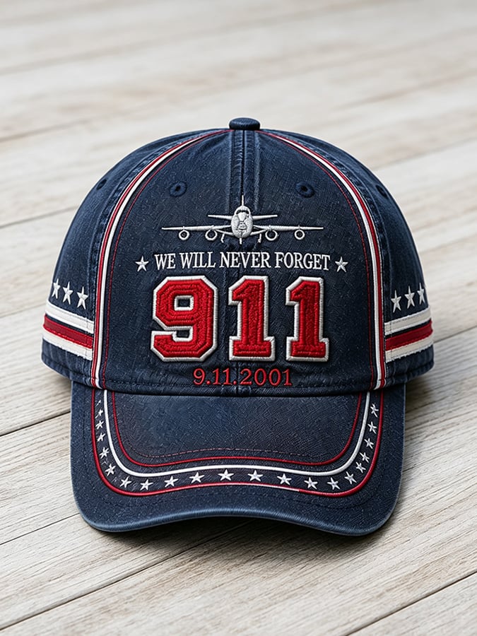 Unisex We Will Never Forget 9 11 Print Baseball Cap