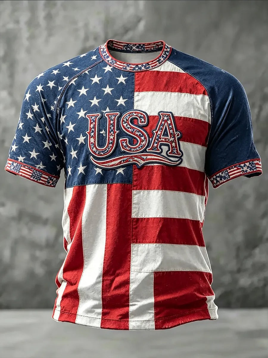 Men's America Printed Casual short sleeves t-shirt