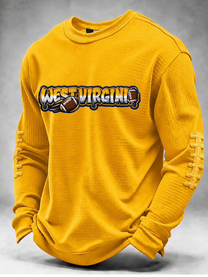 Men'S Football Printed Waffle T-Shirt