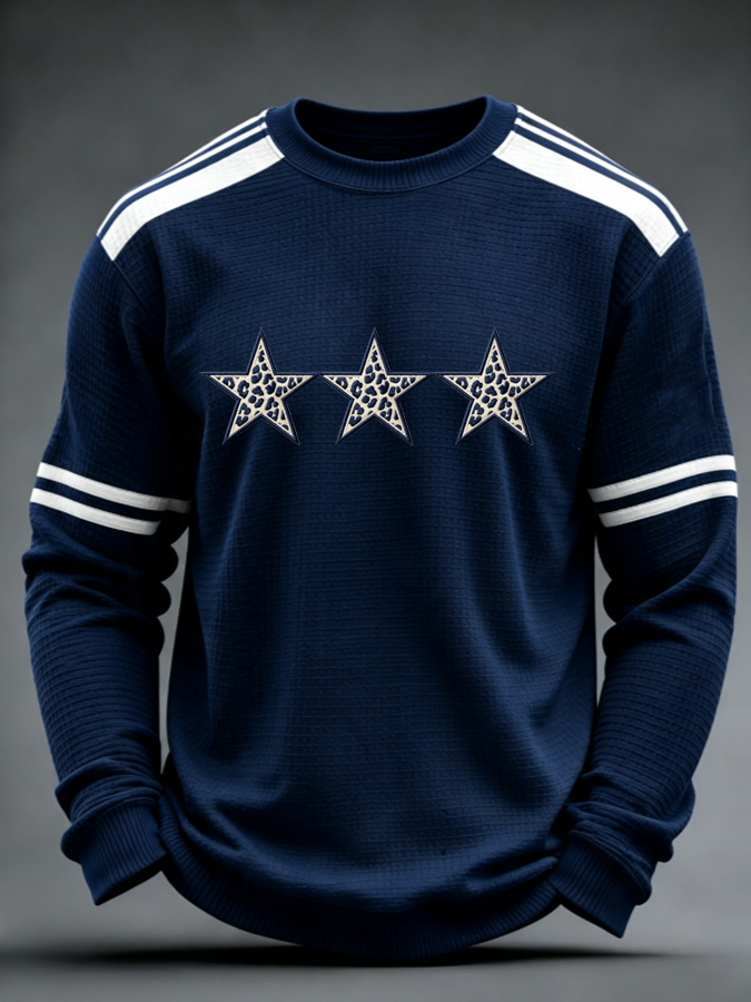 Men'S Football  Printed Waffle T-Shirt