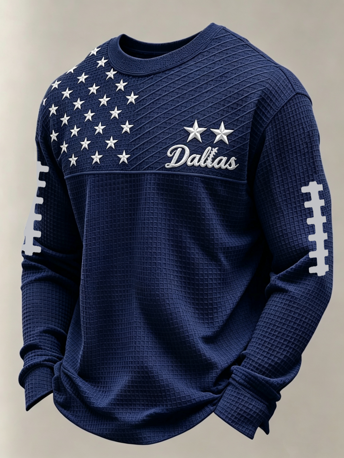 Men'S Retro Football Waffle T-Shirt