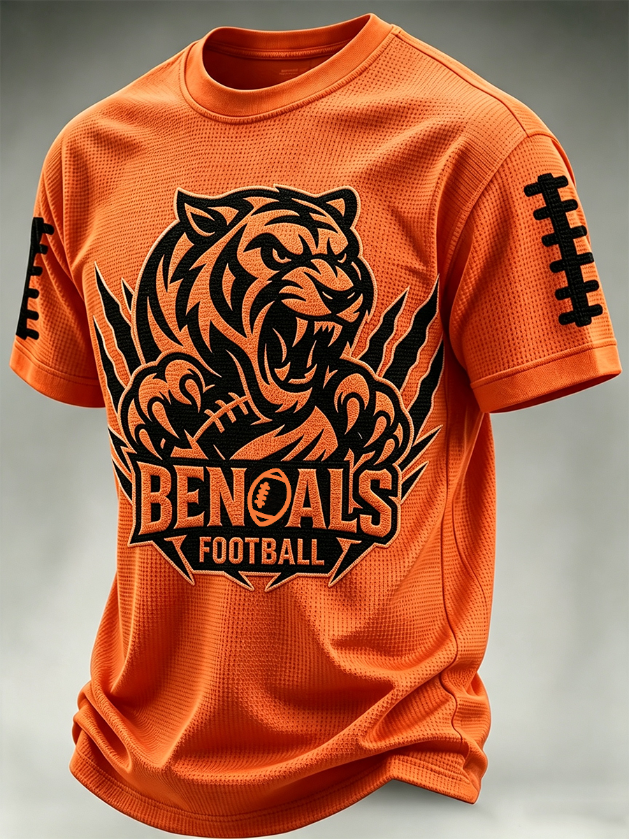 Men'S Football Fan Waffle T-Shirt