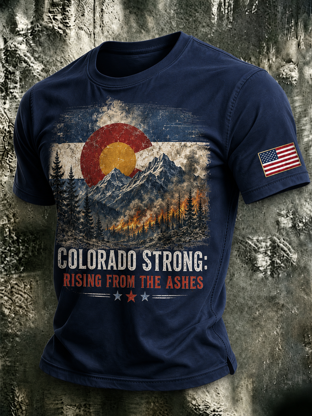 Men'S Colorado Strong: Rising From The Ashesn Printed T-Shirt