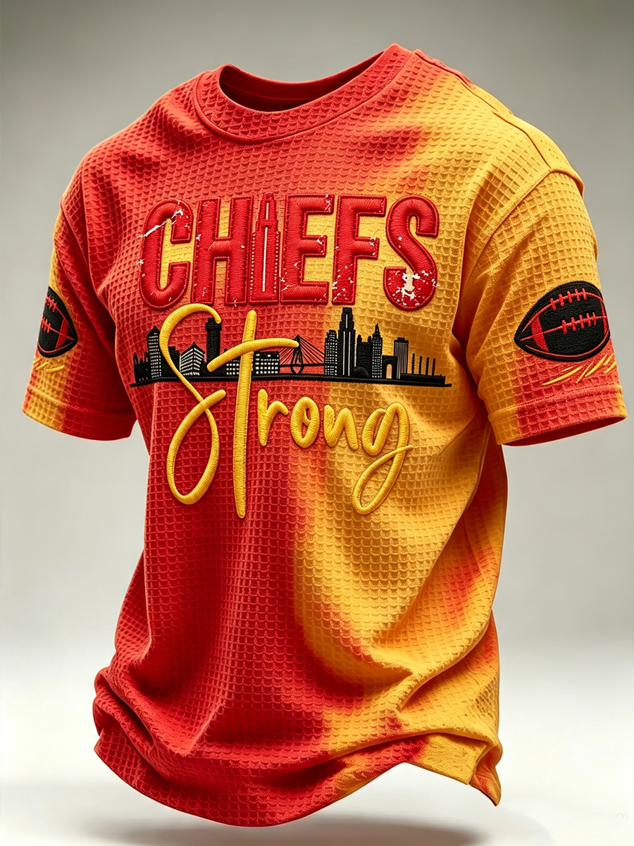 Men'S Football Fan Waffle T-Shirt